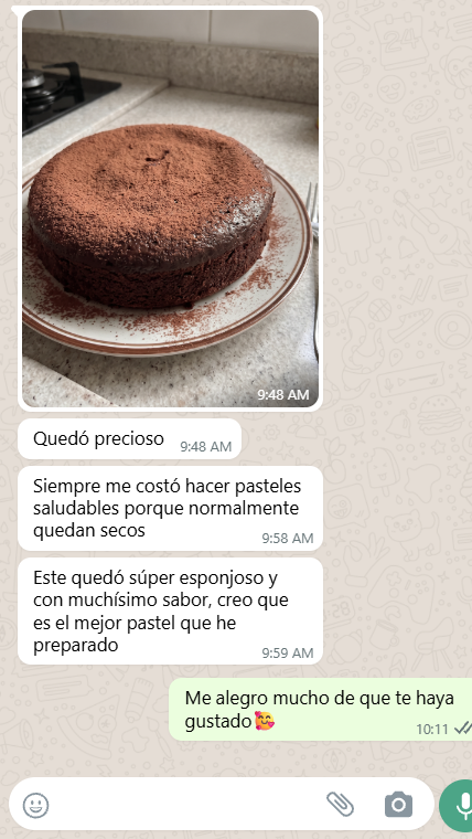 Testimonio de cliente por WhatsApp 1