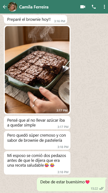 Testimonio de cliente por WhatsApp 2