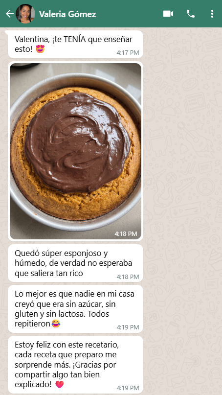 Testimonio de cliente por WhatsApp 5